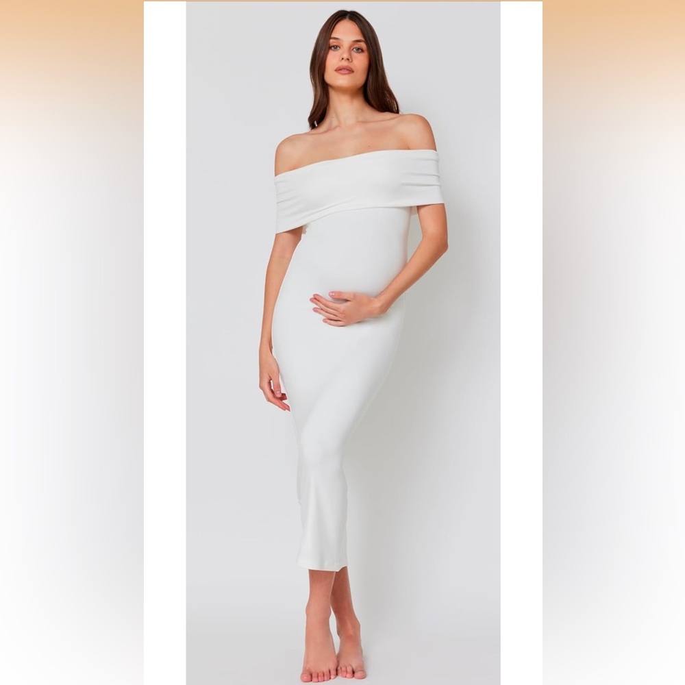 BUMPSUIT Off the Shoulder Maternity Dress